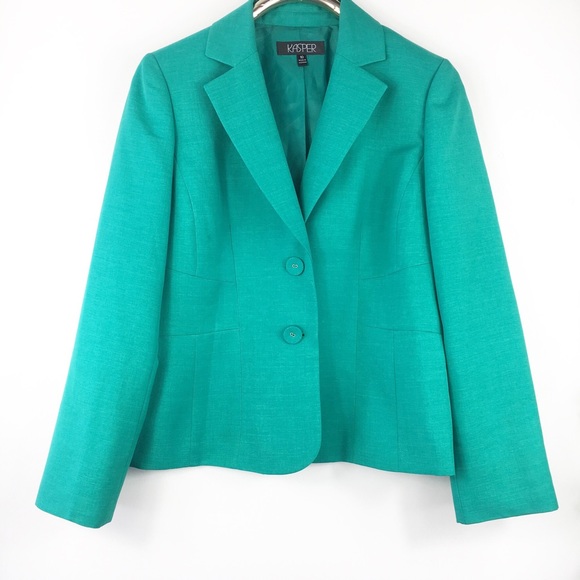 Kasper Jackets & Blazers - Kasper Kelly Green Tapered Blazer 10